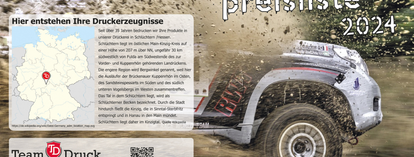 Motorsportpreisliste 2024 Team Druck Schlüchtern GmbH