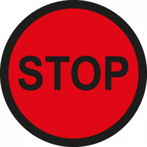 Stoppkontrolle FIA Schilder